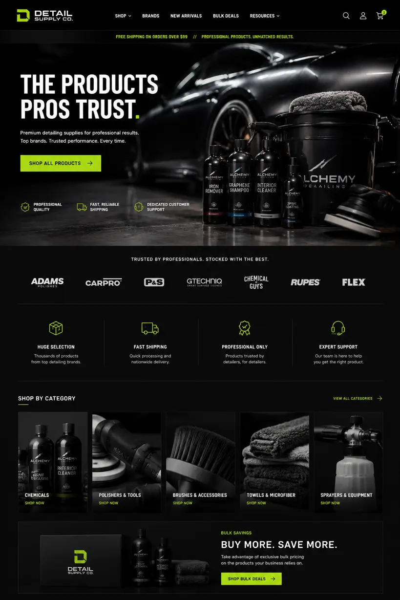 Auto detailing website design